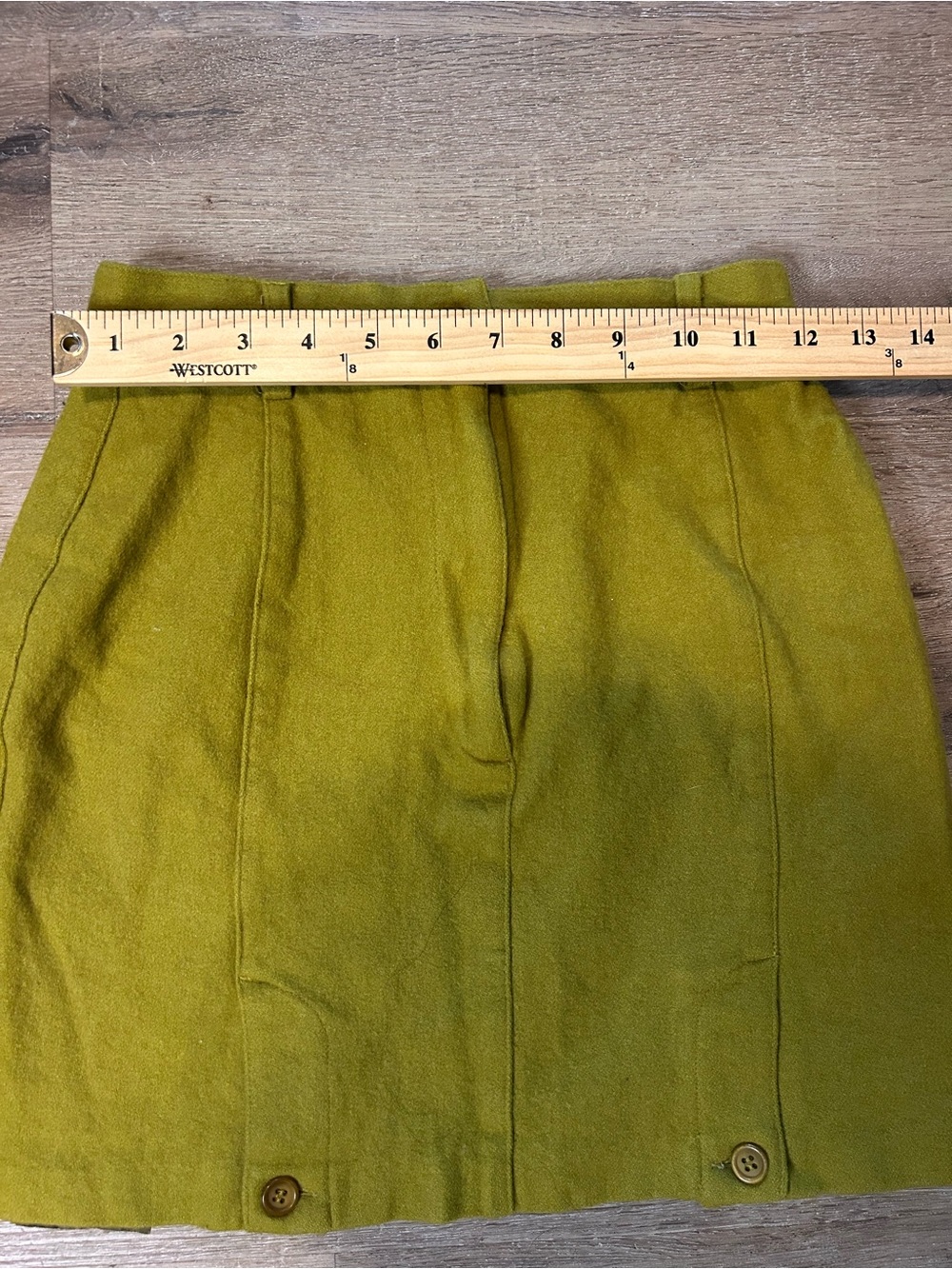 United Colors of Benetton Vintage Mini Skirt Womens Size 42 Olive Green - Picture 4 of 10